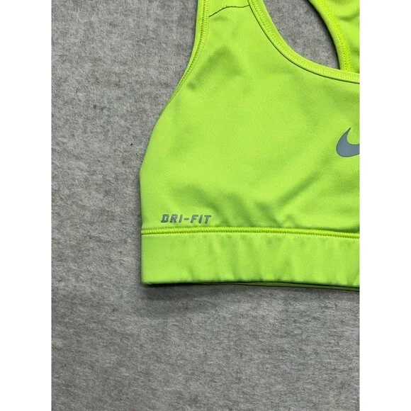 Nike Dri-Fit Neon Yellow/Green Racer Back Activewear Sports Bras Lot 2 Bras  XS - Picture 2 of 6